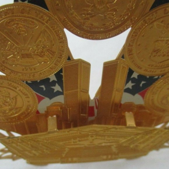 RARE 911 WE WILL REMEMBER SEPTEMBER 11, 2001 CHRISTMAS ORNAMENT in box - Picture 2 of 9